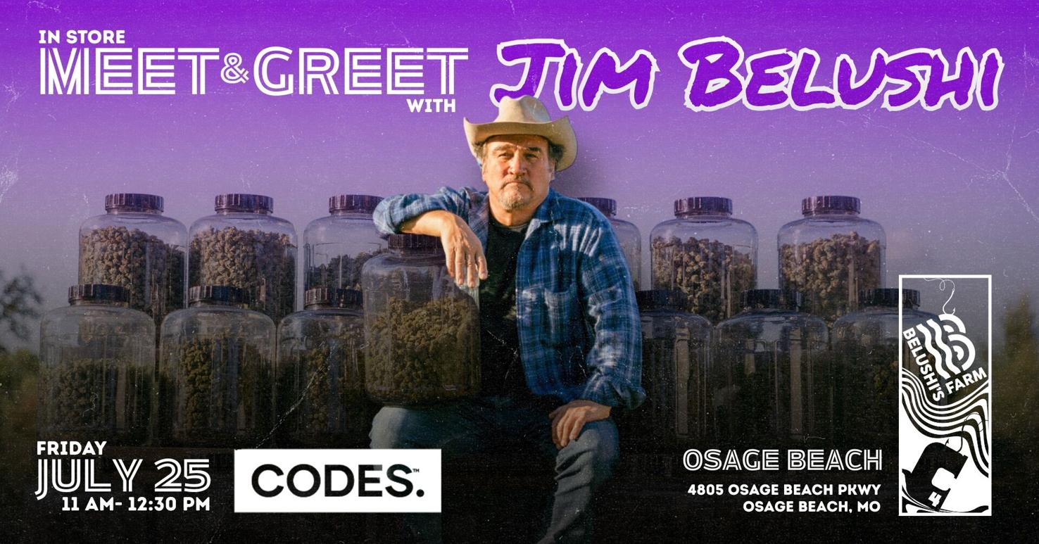 Jim Belushi Meet Greet at CODES Cannabis Upcoming Events lakeexpo com