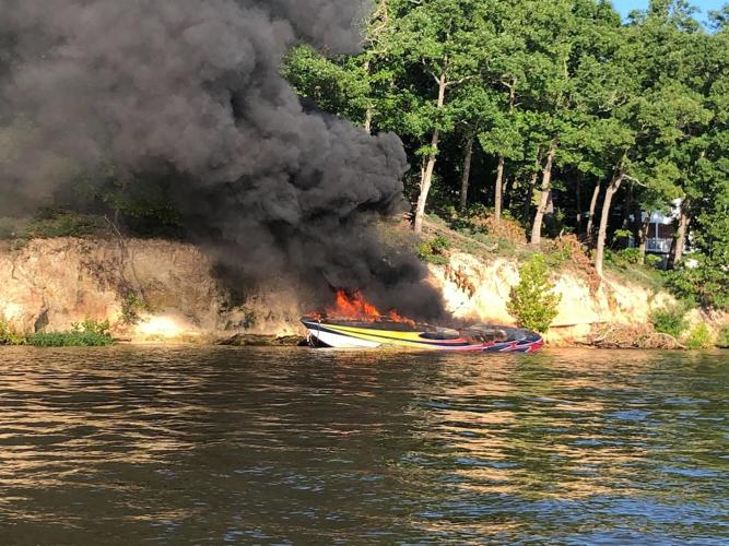 Boat Fire At 59 Mile Marker