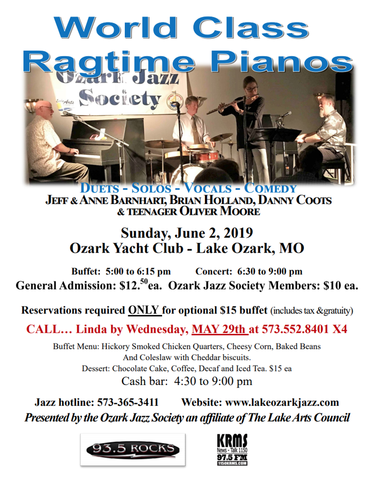 Ozark Jazz Society World Class Ragtime Pianos Live Music Entertainment At Lake Of The Ozarks Lakeexpo Com