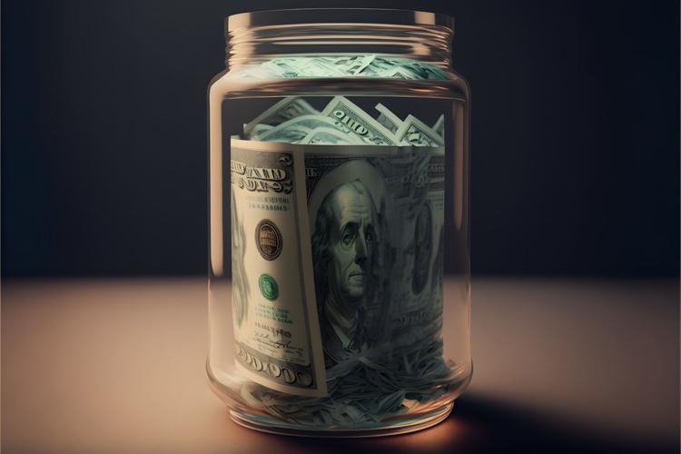 Jar of Money. Savings. Investment. Money. Coffee Can Investing