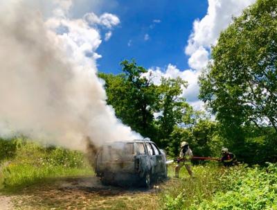 Putting Out A Car Fire