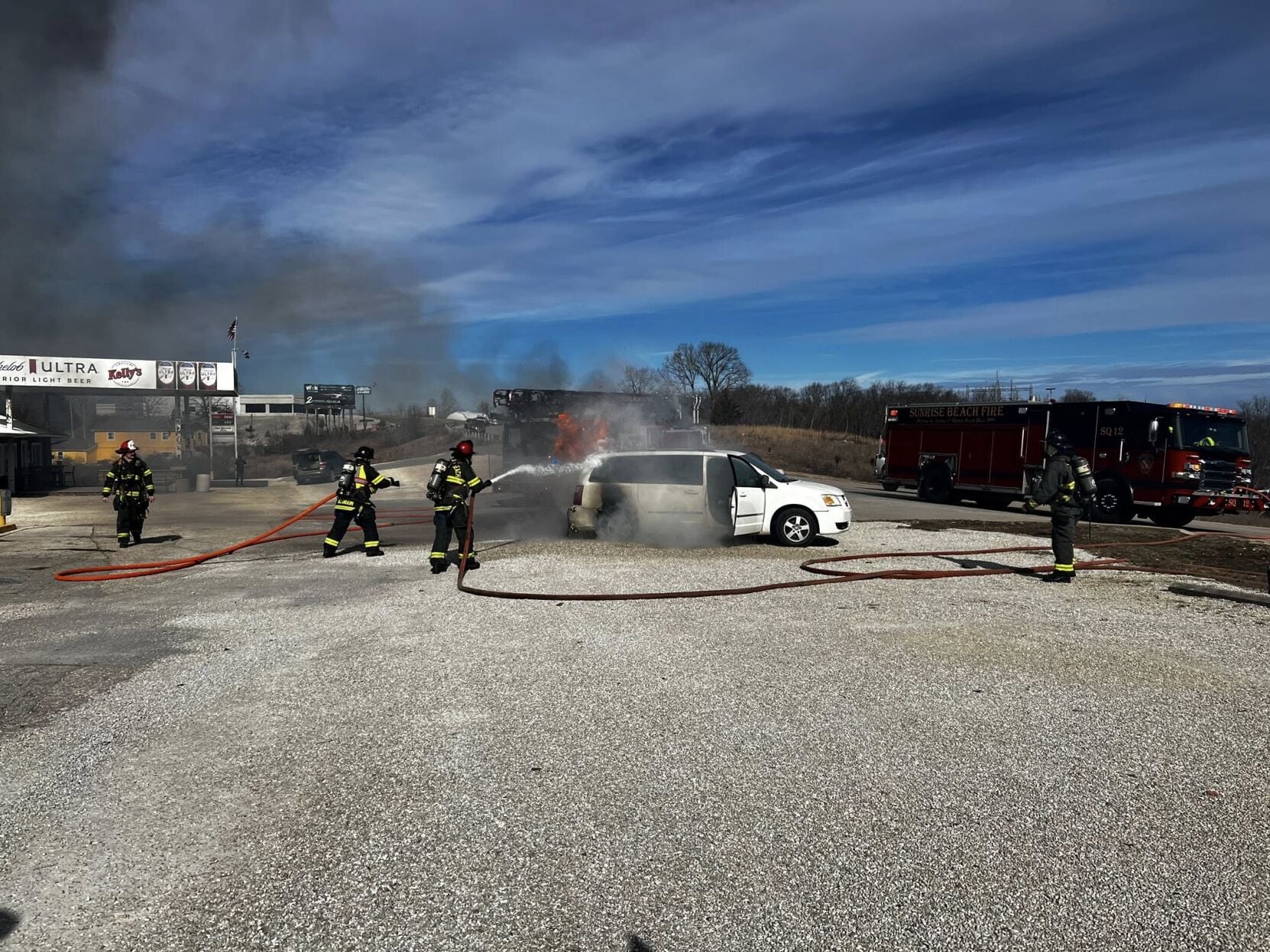 Ruptured Fuel Tank Catches Van On Fire In Sunrise Beach [VIDEO] | Lake ...