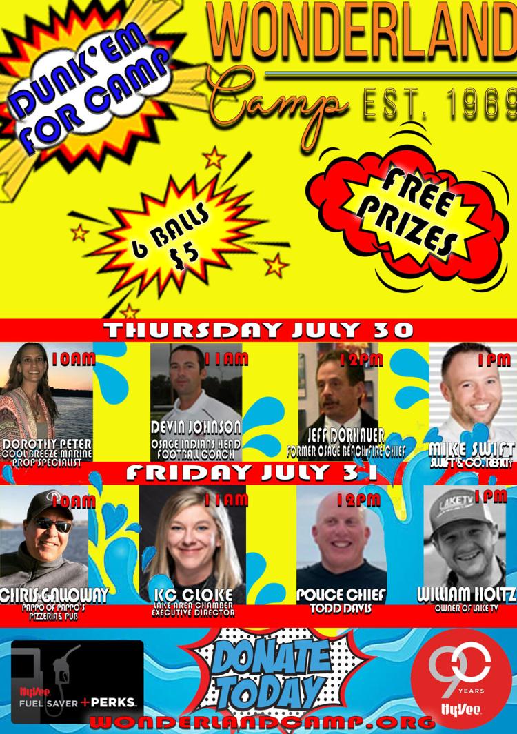 Dunking For A Cause With Wonderland Camp Events Calendar Lake Of The Ozarks Lakeexpo Com