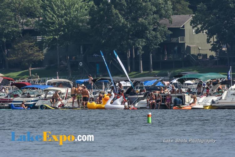 Tying Up Along The Shootout Flotilla
