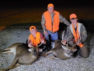 Youth hunters with two bucks 2024