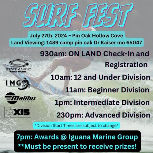 Surf Fest Schedule 2024