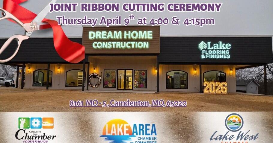 Joint Ribbon Cutting for Dream Home Construction and Lake Flooring & Finishes
