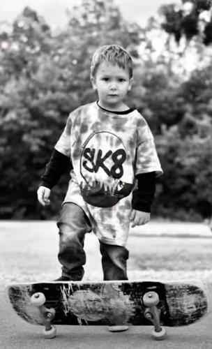 Elijah Bowlin with skateboard