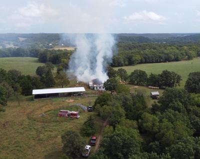 Hay Barn Fire in Miller County
