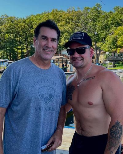 Rob Riggle & boater Austin Deal at Pointe Oasis Aug 2024, photo courtesy Austin Deal.jpg