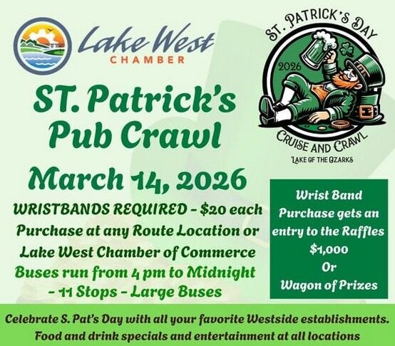2026 Lake West Chamber St. Patrick's Day Pub Crawl