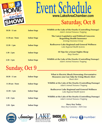 Home, Lifestyle & Sport Show Schedule