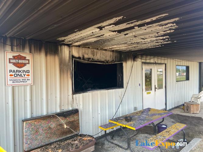 Fire-Damaged Porch, At Midwest Drifters Motorcycle Club's Lake Ozark Chapter Clubhouse