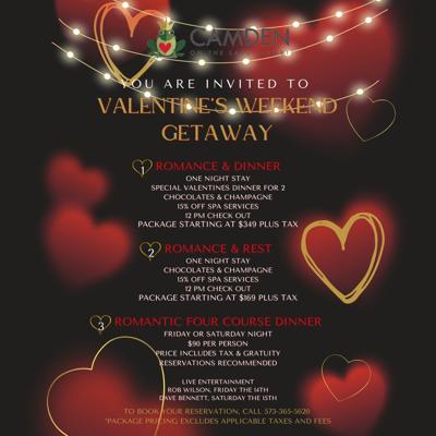 Valentine's Weekend Getaway at Camden On The Lake