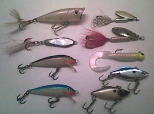Some lures that work well for white bass on Bayou Pierre include