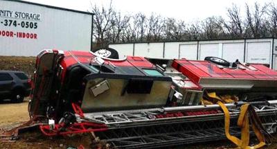 Overturned Sunrise Fire Truck