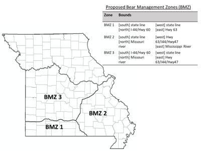 Proposed Bear Management Zones