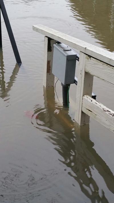 Dock Electric Connections In The Water