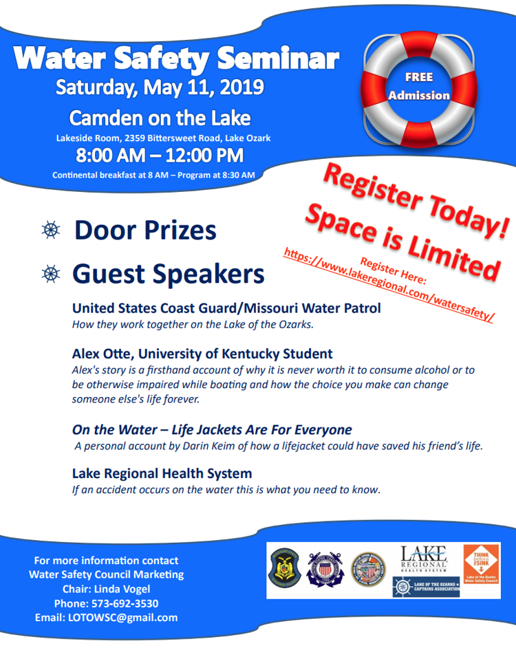 Water Safety Seminar Think Before You Sink Upcoming Events