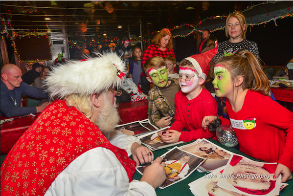 Frosty Float Santa and Kids