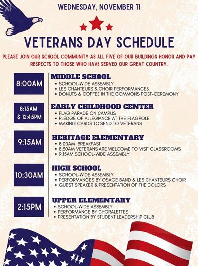 Veterans Day Schedule - School of the Osage