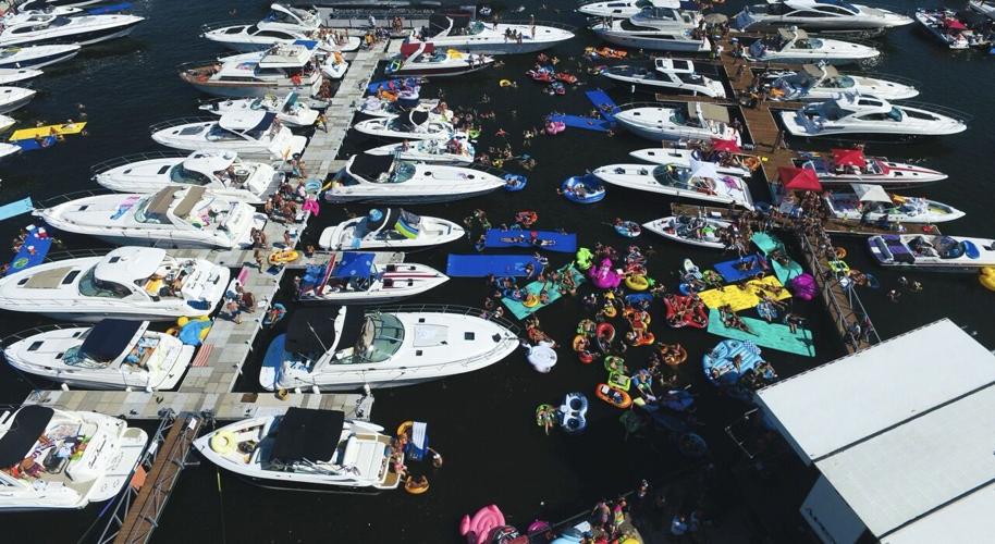 Boats - Aerial - Lake of the Ozarks