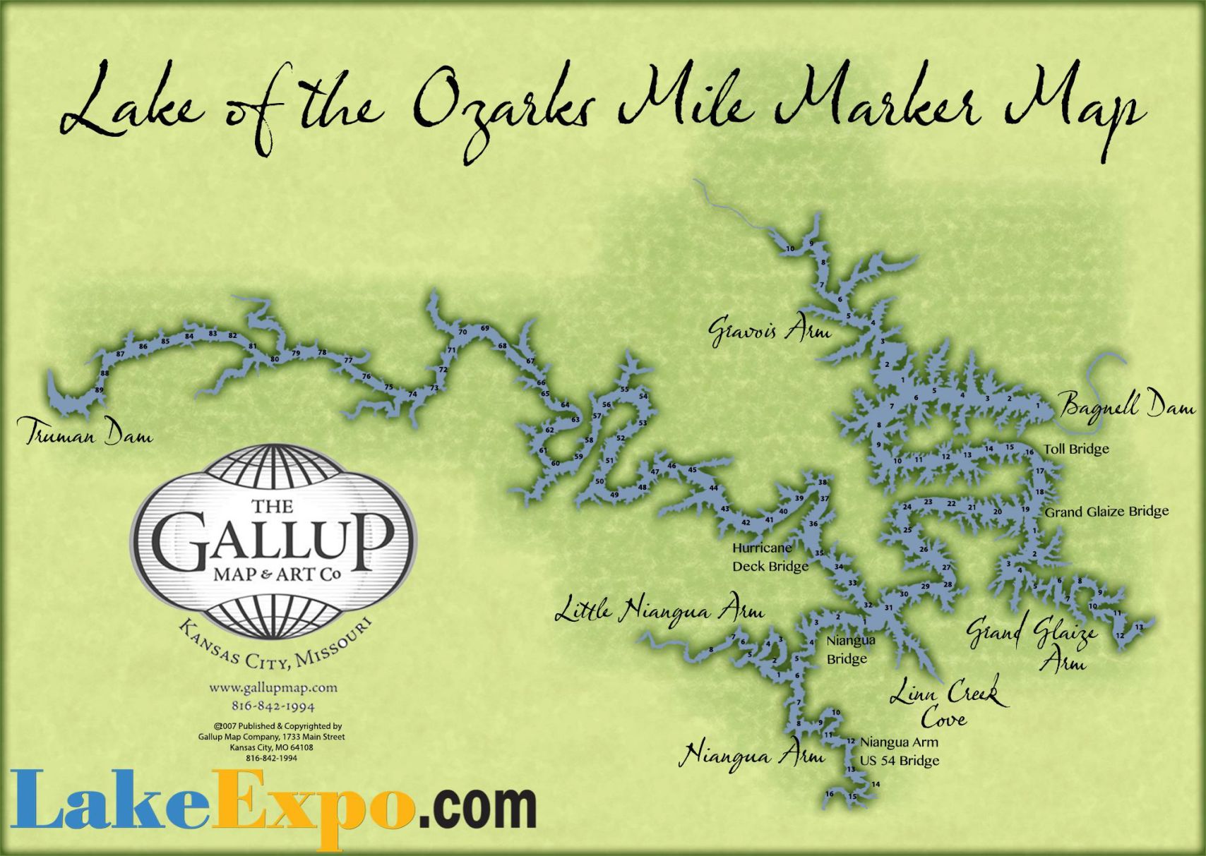 Printable Lake Of The Ozarks Mile Marker Map Printable Lake Of The Ozarks Mile Marker Map