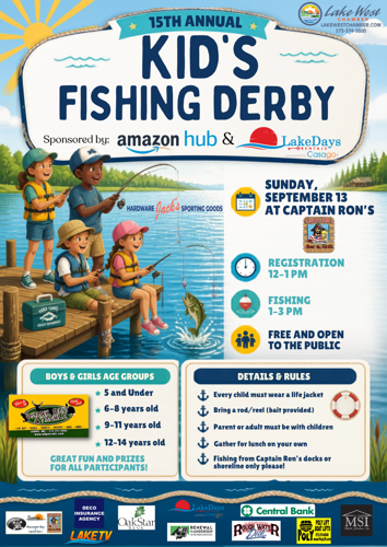 Lake West Chamber's Annual Kids' Fishing Derby