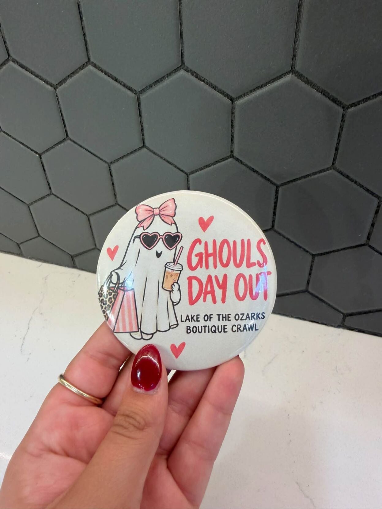Ghouls Day Out button - Fall Boutique Crawl