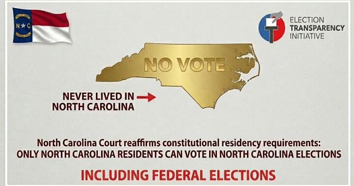 North Carolina Court Ends Voting by Individuals Who Have Never Lived in North Carolina