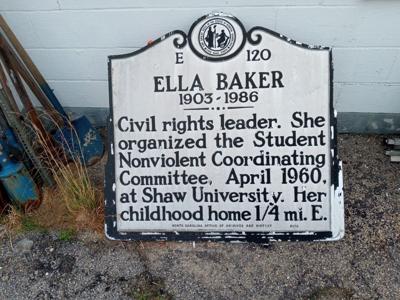 Damaged Ella Baker marker