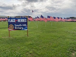 South Hill Rotary Club presents Flags for Heroes | News ...