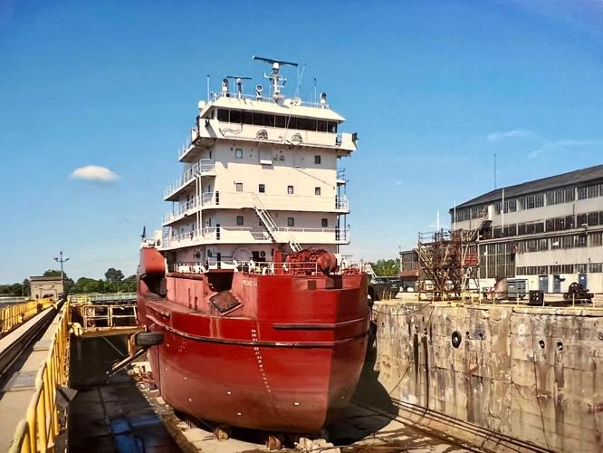 Presque Isle ship dry docked