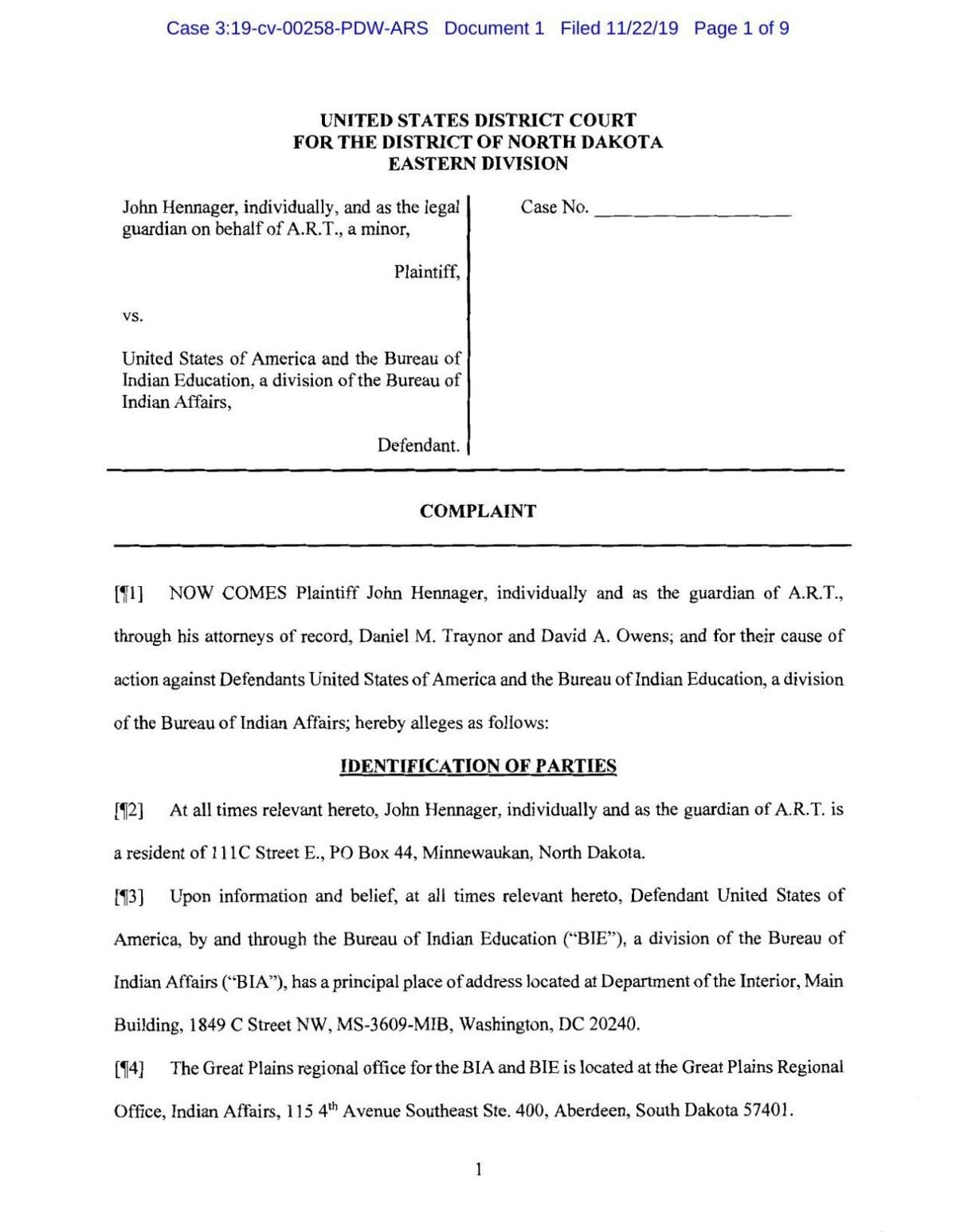 Circle of Nations Complaint