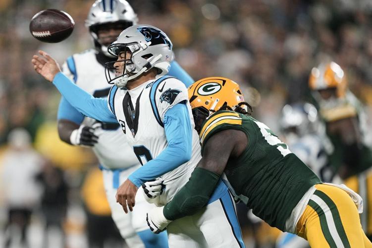 Packers vs. Panthers - WSJ sports jump photo