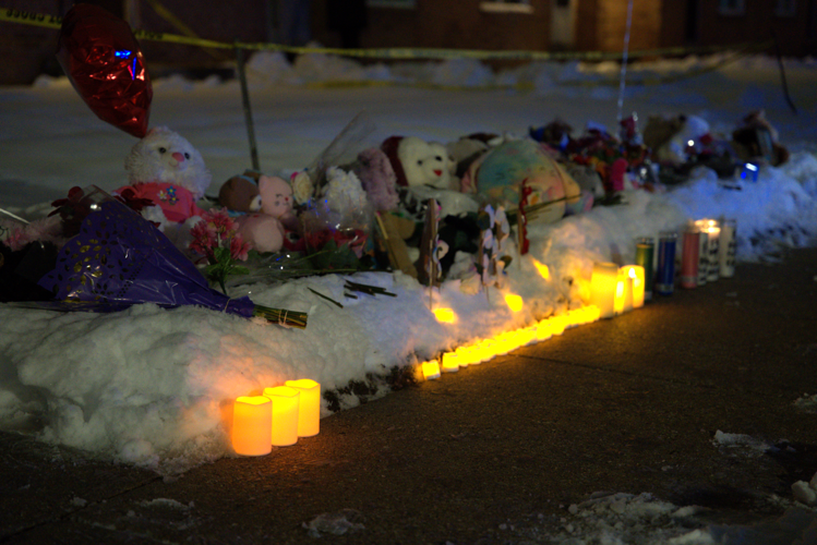 Candles and stuffed animals