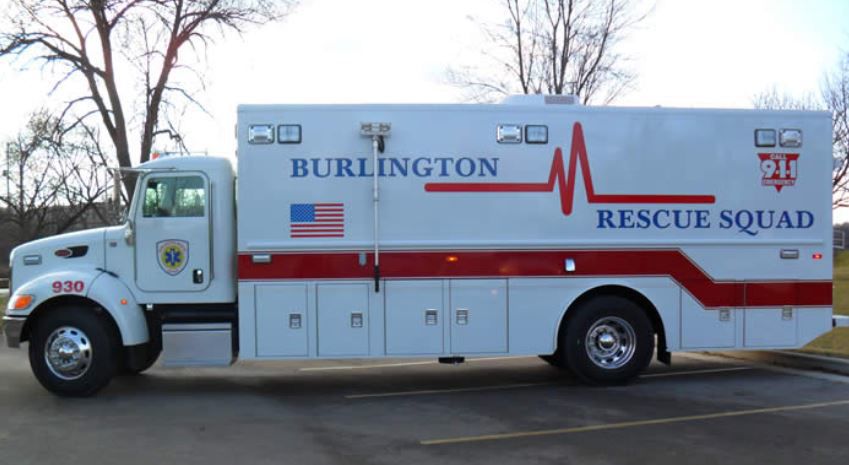 Burlington Rescue Squad ambulance