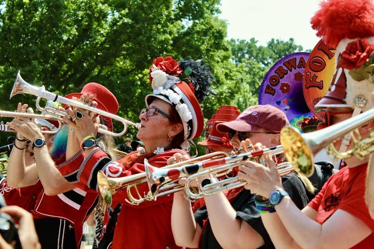 Forward! Marching Band at 'No Kings' protest