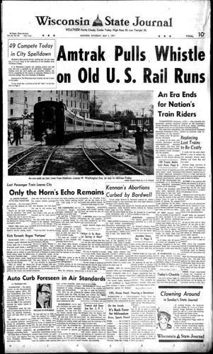 Last passenger train leaves Madison