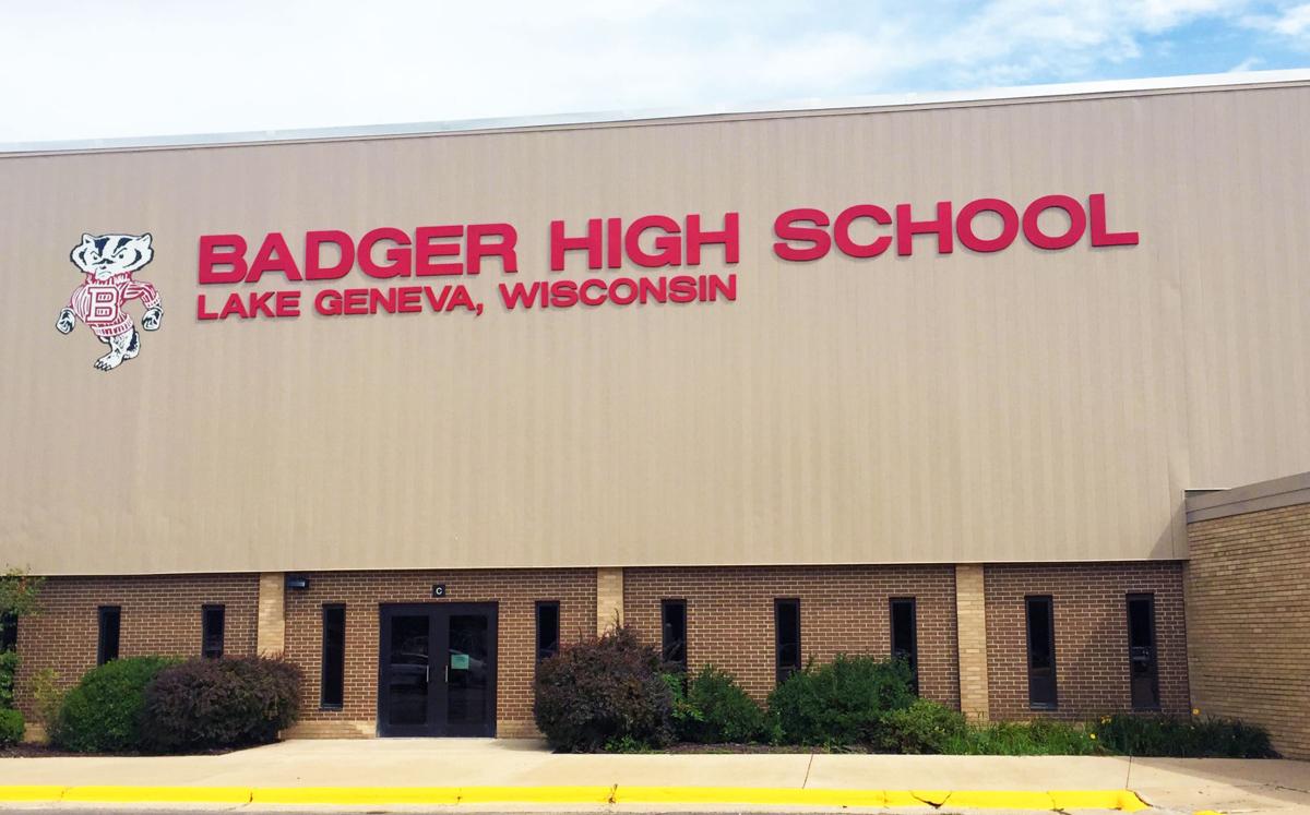 Badger High School building mug