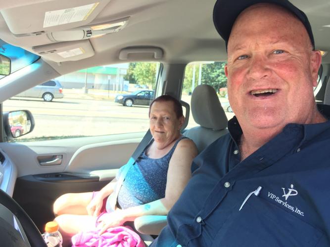 Riders enjoying dial-a-ride service