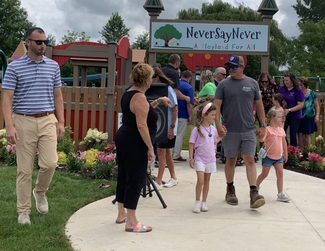 Delavan residents wait to enter the Never Say Never Playland