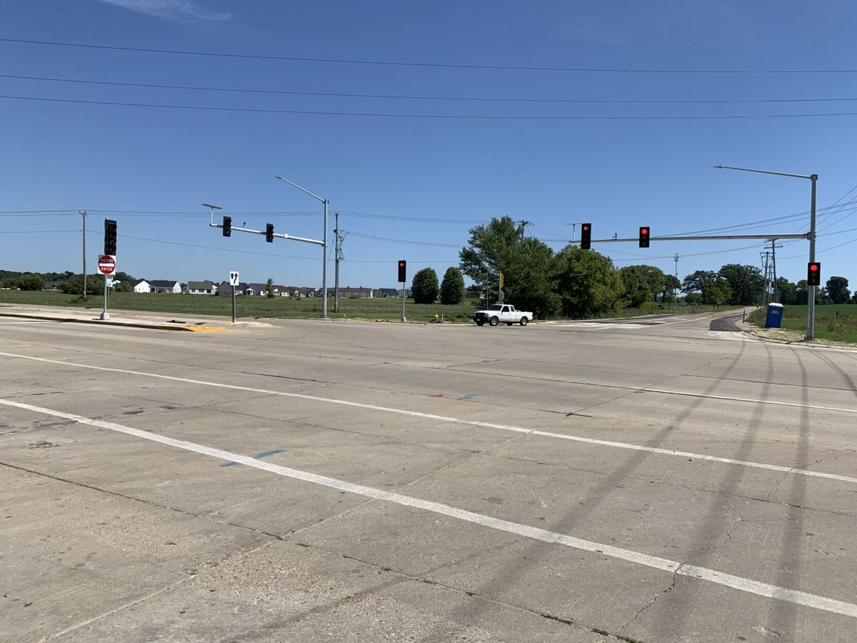 Traffic signals near the intersection of North Edwards Boulevard and Bloomfield Road are completed and operational (copy) (copy)