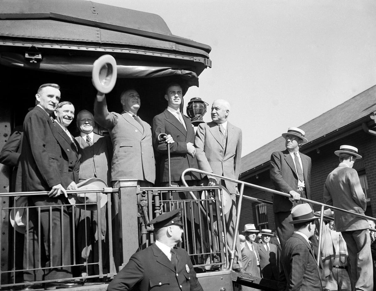 Franklin Delano Roosevelt campaigns in 1936