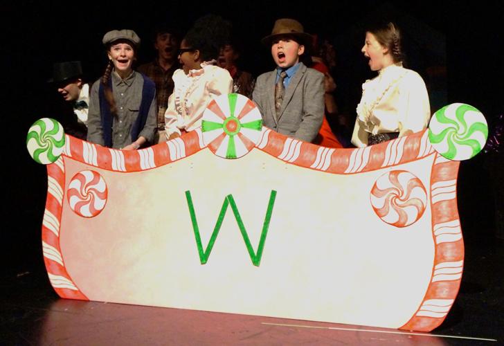 Boat ride on the chocolate river in Willy Wonka's candy factory