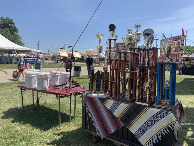 The Howling BBQ Company proudly displays its trophies it has won during the past 30 years