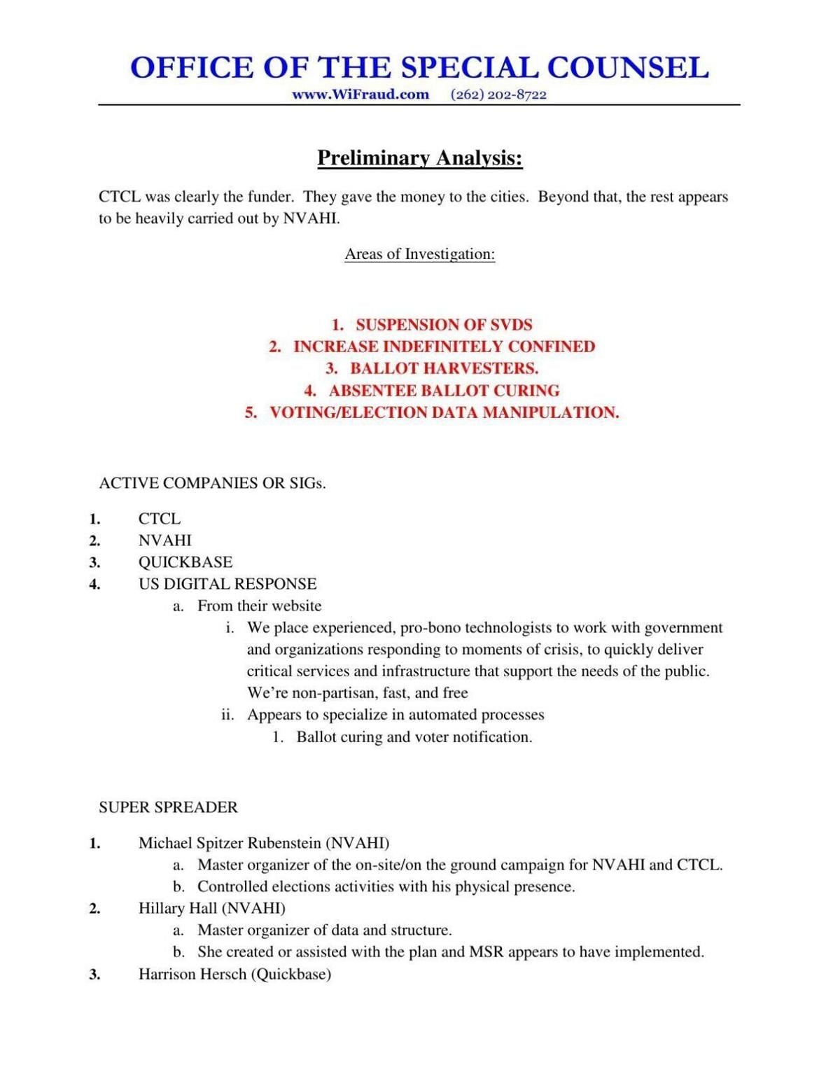 Michael Gableman's "Cross Pollinators" memo