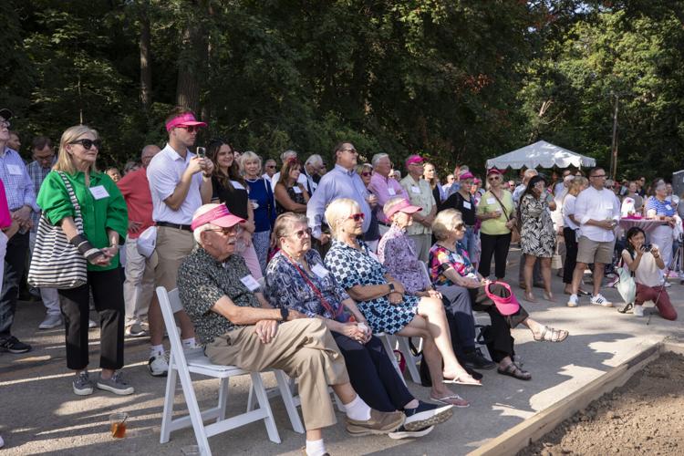 A large crowd attends the July 19 groundbreaking ceremony for the Women's Leadership Center in Williams Bay