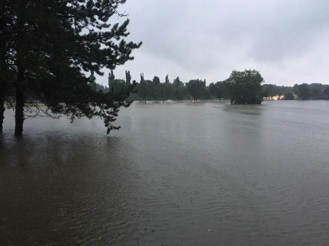 Flooded soccer fields