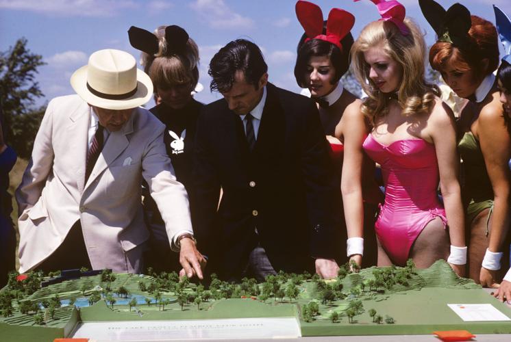 Hugh Hefner & Bunnies view Playboy Club concept